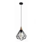 Maelle, retro lampa wisząca, czarna, E27, MDM-2591/1S BK